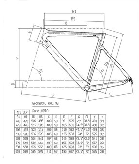 Geometrie Bianchi Aria - Ultegra 11sp Compact